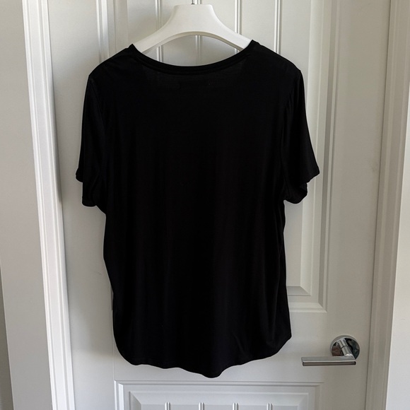 Buttercloth Black V-Neck T-Shirt - Picture 3 of 3